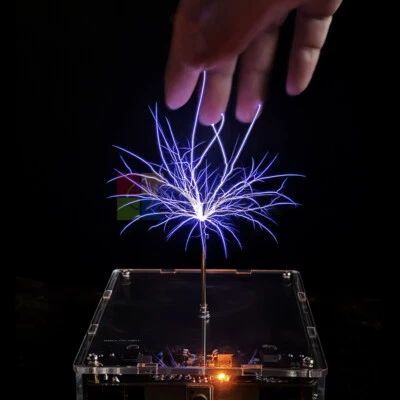 Tesla Spule Lichtbogen Generator Künstlicher Blitz Berührbar Wissenschaft Lehrwerkzeug - Bild 1 von 4