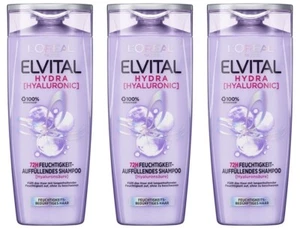 ✅ Loreal Elvital Hydra Shampoo Hyaluronsäure Feuchtigkeit Haarpflege 3x 300ml ✅ - Bild 1 von 1
