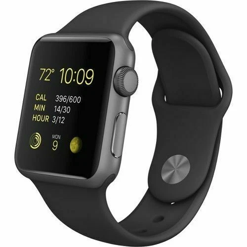 Apple Watch Sport 38mm Aluminum Case Black Sport Band - (MJ2X2LL/A)