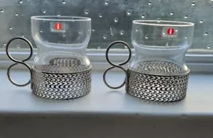 🔶️IITTALA VINTAGE TSAIKKA COFFEE / TEA CUPS x 2 TIMO SARPANEVA MCM DANISH RETRO - Picture 1 of 2