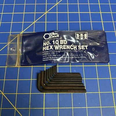 Vintage Blue Devil Short Arm Hex Allen Wrench Set No. 10 - Image 1 of 4