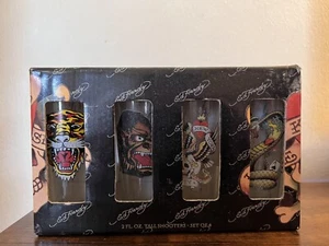 Set eine vier Ed Hardy Lifestyle Shooter Schussbrille 2 FL 0,0Z 4er Set Neu im Karton - Bild 1 von 2