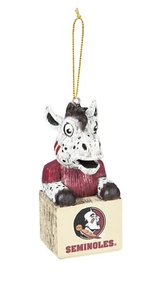 Florida State St. Seminoles NCAA Licensed Team Mascot Christmas Ornament BNIP - Image 1 of 3