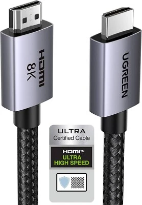 UGREEN HDMI 2.1 Cable Certified 10K 8K 4K 1440P@240/165/120Hz eARC HDR - Image 1 of 4