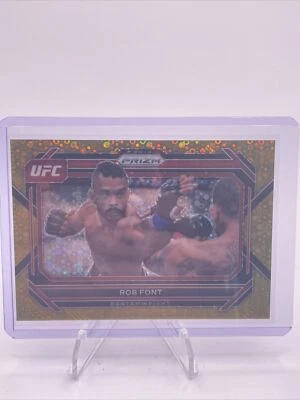 2023 Panini Prizm UFC Rob Font Gold Disco Prizm #/10 Undercard Variation - Image 1 of 2