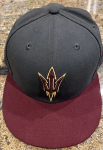 Arizona State Sun Devils ASU New Era Hut 59fifty Größe 7 1/8 grau weinrot gelb - Bild 1 von 8