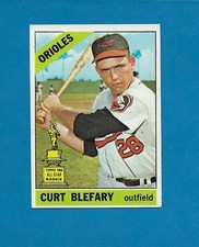 1966 Topps #460 Curt Blefary AllStar ROOKIE card Baltimore Orioles Centered EXMT