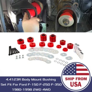 Juego de bujes de montaje de carrocería 4.4123R para Ford F-150 F-250 F-350 1980-1998 2x4 4x4 - Imagen 1 de 8
