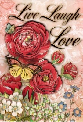 Red Roses Rose Butterfly Butterflies Blank Inside Note Cards - Set of 4 - Image 1 of 4