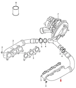 Genuine AUDI A4 Avant S4 quattro A5 S5 Cabriolet Exhaust Manifolds 059253033DD - Picture 1 of 1