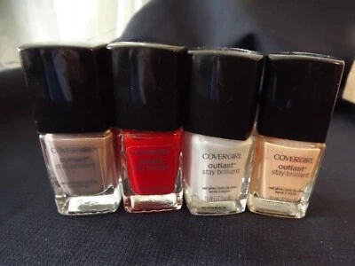 4 ESMALTES DE UÑAS COVER GIRL OUTLAST 80-95% COMPLETOS Foto 1 de 4