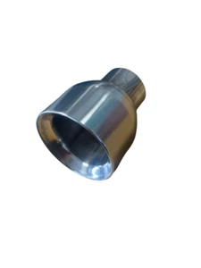 Chrome Exhaust Tailpipe 4 Inch Straight Cut Stainless Sports Tail Trim Tip - Picture 1 of 1
