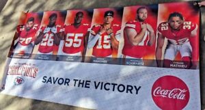 Kansas City Chiefs Super Bowl Champions 2020 Banner Coca Cola 72x36 Mahomes 