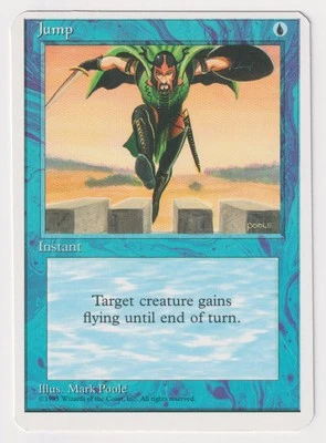 Miscut Jump NM 4th Edition MTG Magic Factory Error Misprint Alpha Cut Corners! - Image 1 of 2