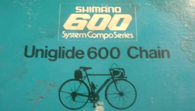 Shimano 600 UniGlide Gold/Bk CN-6110 Chain NEW / NOS Vintage-5/6-Spd-NIB- 116L++ - Image 1 of 3