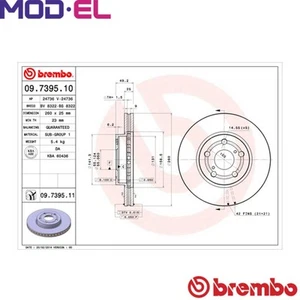 2x BRAKE DISC 09.7395.11 FOR TOYOTA AVENSIS/Liftback 1CD-FTV 2.0L 2C-T/TE 2.0L - Picture 1 of 7