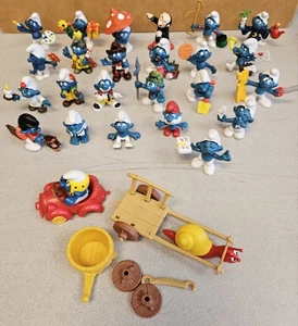 Lote De Colección De 25 Figuras Schleich Peyo Pitufos Gargamel PAPÁ & Asst. Extra Stuff - Imagen 1 de 8