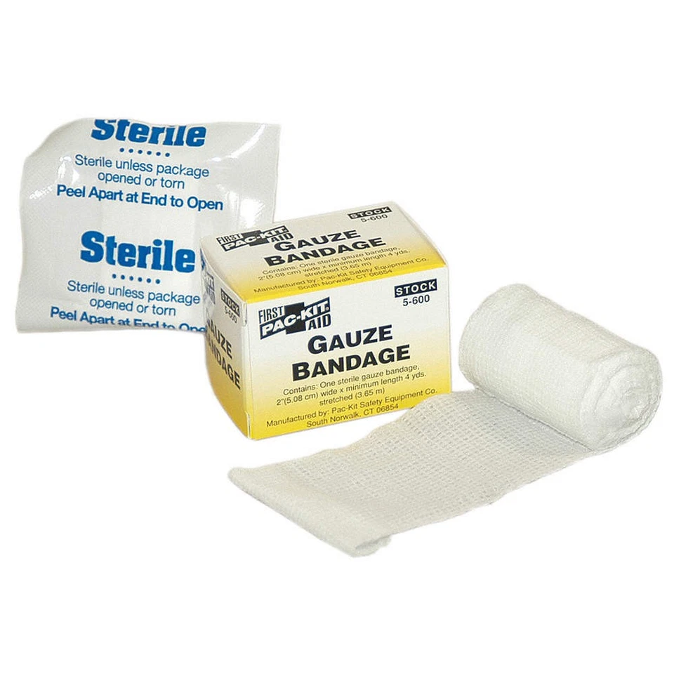 FIRST AID ONLY 5-600 Stretch Gauze,White,4yd L,2"W 39N983 - Image 1 of 1