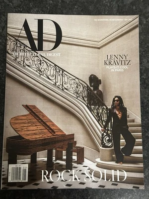 AD ARCHITECTURAL DIGEST MAGAZINE MAY 2025 LENNY KRAVITZ IN PARIS ROCK SOLID NEW - Image 1 of 3
