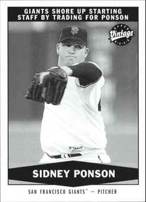 2004 Upper Deck Vintage Black and White #330 Sidney Ponson TR - BB - Image 1 of 2