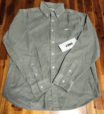 Corona de laurel tejida de pana Grafton OBEY para hombre talla S ~ NUEVA con etiquetas.  Foto 1 de 4