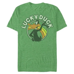 Men's Looney Tunes Lucky Duck Badge T-Shirt - Picture 1 of 8