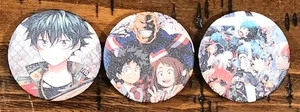 My Hero Academia Button Pins ×3 - Picture 1 of 2