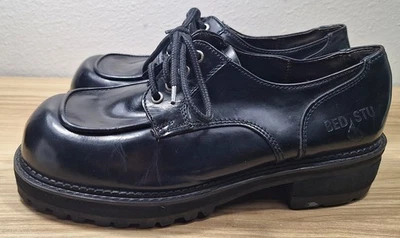 Zapatos Bed Stu para mujer talla 10 cuero negro plataforma Oxford tacones gruesos Foto 1 de 4