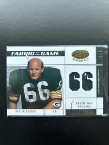 2003 Leaf Certified Fabric of the Game Debut Year Ray Nitschke 2 Color #d 08/66 - Picture 1 of 5