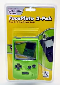 NEW Game Boy Color FacePlate 2-Pack GREEN & BLUE Snap On A Fun Colorful New Look - Picture 1 of 3