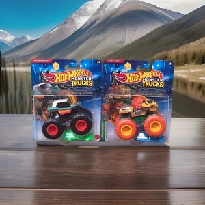 Hot Wheels Monster Trucks. 2 Packs Rebel -Lion And Meters Manx.2025 - Picture 1 of 4