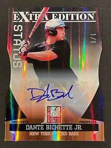 2011 Donruss Elite Extra Edition Dante Bichette Jr AUTO 1/1 Yankees BLACK - Picture 1 of 2