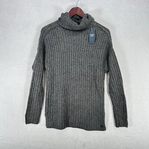 Abercrombie Fitch Sweater Womens Small Gray Knit Pullover Turtleneck Normcore - Picture 1 of 11