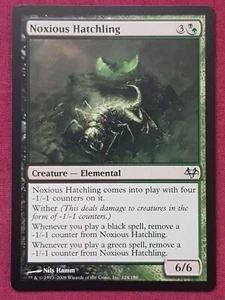 Magic The Gathering EVENTIDE NOXIOUS HATCHLING black/green card MTG - Foto 1 di 2