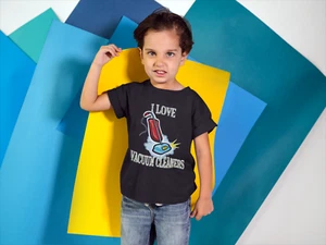 I Love Vacuum Cleaners Shirt - Kids Vacuum Shirt - Boys Vacuum Tee - Picture 1 of 3