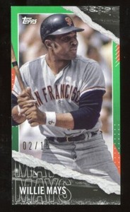 WILLIE MAYS 2020 Topps Rip Baseball Mini Green Variation #02/15 SSP