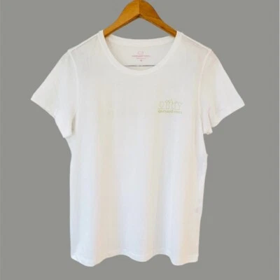 Camiseta Vineyard Vines Mujer Línea de Bebida Gráfica Algodón Talla M Playa Fiesta Nueva con Etiquetas Foto 1 de 4