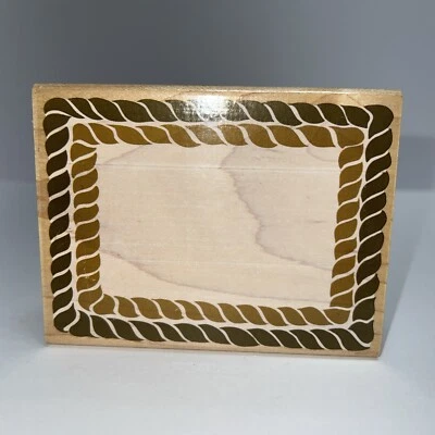 Borde de marco de cuerda de estampida de goma Z791G sello de goma montado en madera Foto 1 de 4