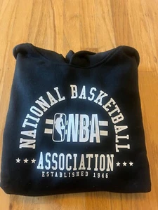 New Boys Black NBA Hooded Sweatshirt Sz XL 18/20 - Picture 1 of 4
