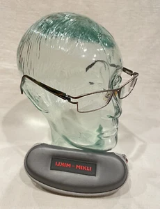 Mikli by Mikli Eyeglasses ML1041 0044 Brown Rectangular FRAME ONLY With Case - Picture 1 of 21