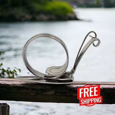 Fork Art Garden Snail Sculptures - Recycled Metal Art - Handmade Silverware - Image 1 of 4