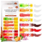 14X Lip Balm Set Multi Pack Stick Fruit Flavoured Moisturising Beeswax Vitamin E