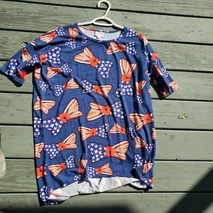 ****** Top camicia donna Lularoe tema 4 luglio taglia small - Foto 1 di 3