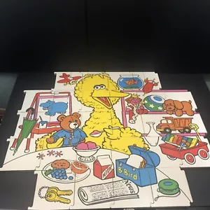 26x Vintage 1997 Sesame Street Interlocking Alphabet Puzzle Book Letters A-Z Set - Foto 1 di 21