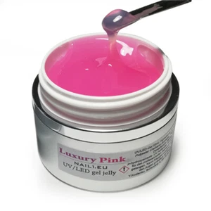 55ml UV/LED Gelee-Gel Jelly Gel LUXURY PINK rosa-milchig Builder LED-Gel - Picture 1 of 3