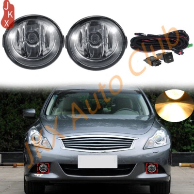 For Infiniti G25/G37/Q60 Sedan 2010-2014 Pair Bumper Halogen Fog Lamp W/Wiring u Foto 1 de 4