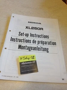 Honda XL250R XL250 R XLR 250 Manual Preparation Instalacion Manual Set - Hasta - Imagen 1 de 6