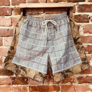 Dries Van Noten Swim Trunks Size Large Leaf Mosaic Print - Picture 1 of 8