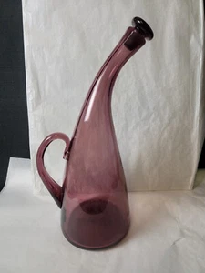 VINTAGE BLENKO 12" BENT TOP DECANTER WINSLOW ANDERSON - Picture 1 of 11