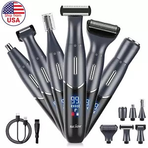 6 In 1 Body Hair Trimmer Electric Beard Shaver Nose Hair Trimmer Eyebrow Razor - Picture 1 of 13